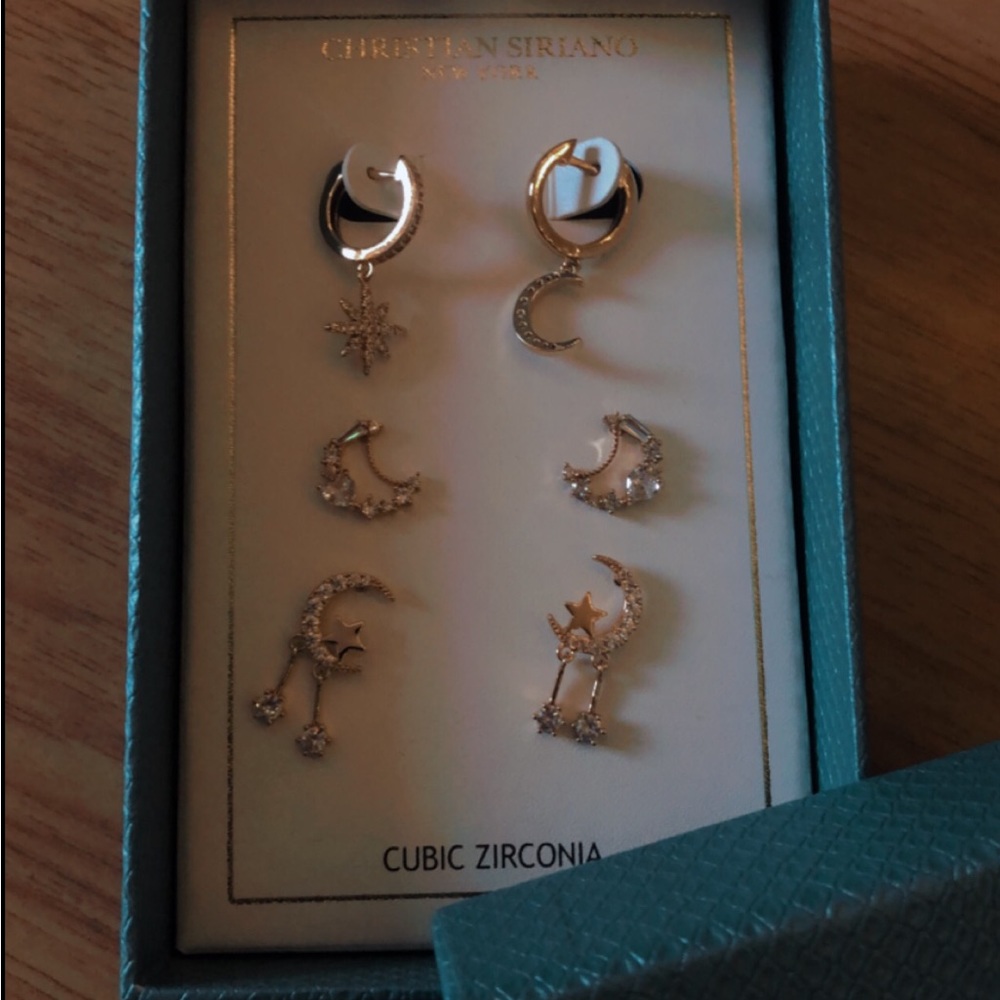 Moon earrings 3 holes